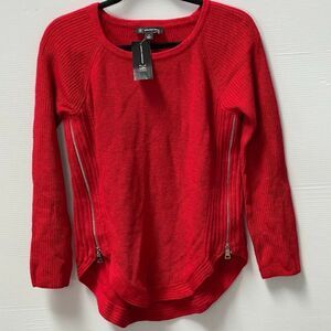 INC Women's Waffle-Knit Side-Zip Tunic Sweater